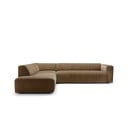 Barna bársony sarokkanapé (bal oldali) Annie – Sits