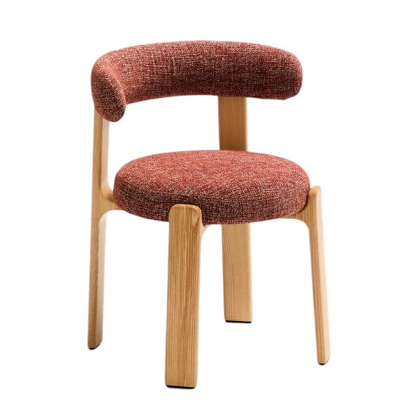 Natúr színű-terrakotta színű kőrisfa étkezőszék Granite – Kave Home