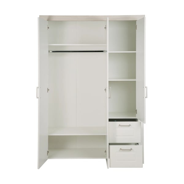 Fehér gyerek ruhásszekrény 139x199 cm Felicia – Roba-image-3