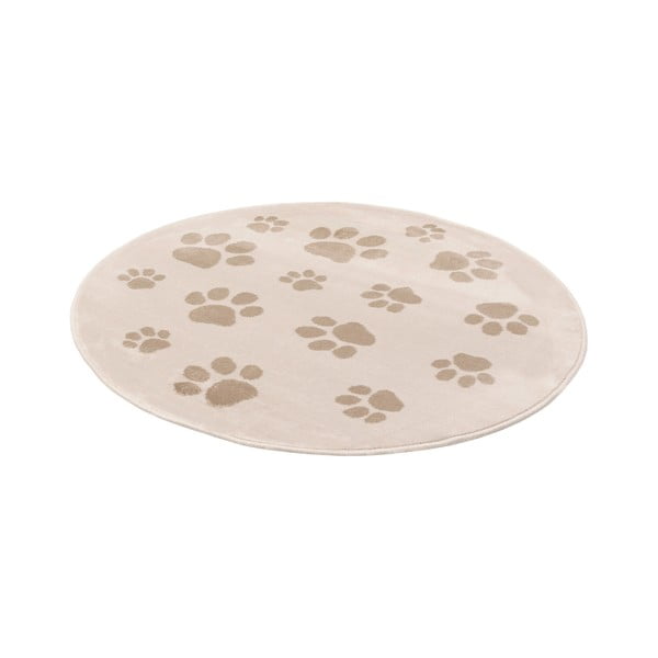 Bézs gyerek szőnyeg ø100 cm Paws Light Beige – FD-image-4