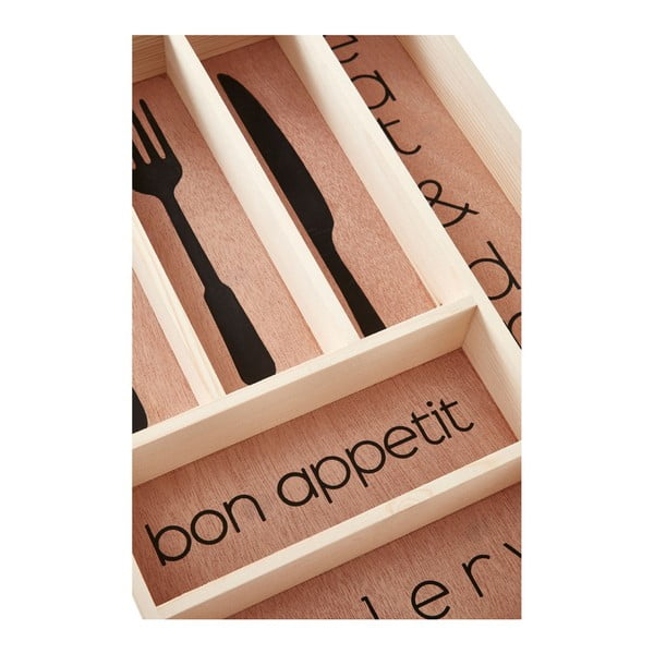 Natúr színű fa evőeszköztartó fiókba 30 x 42 cm Bessan – Premier Housewares-image-3