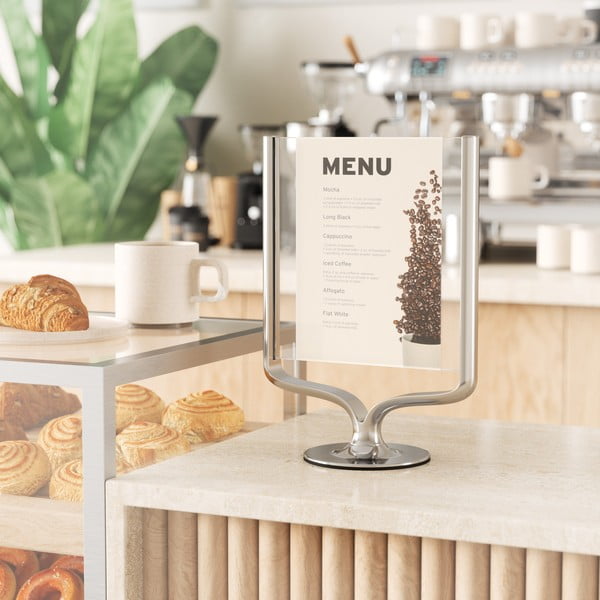 Ezüstszínű fém álló képkeret 18x25 cm Wishbone – Umbra-image-1