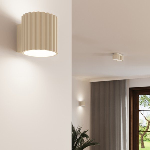 Bézs fém spotlámpa ø 10 cm Zora – Sollux-image-3