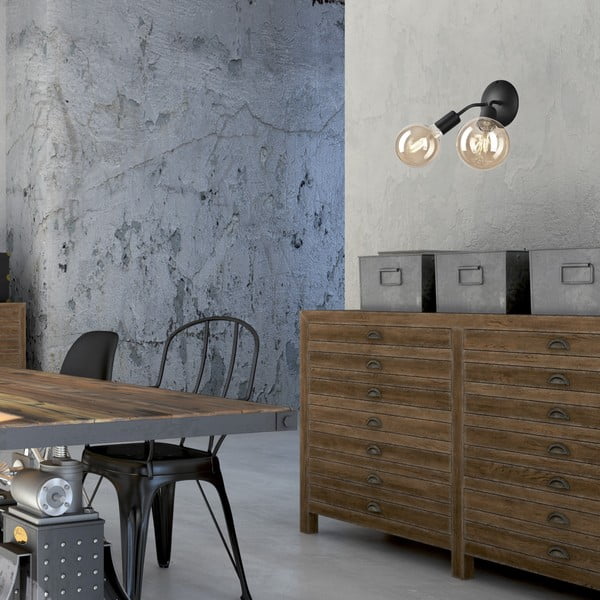 Fekete fali lámpa Viggo – LAMKUR-image-2