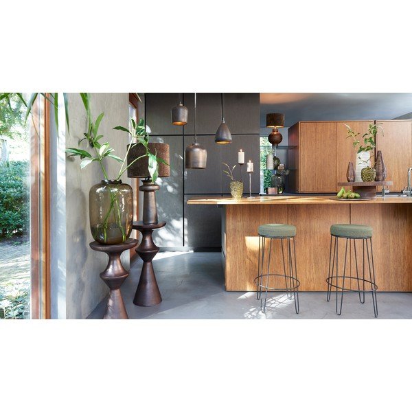 Bronzszínű függőlámpa kerámia búrával ø 22,5 cm Dena – Light & Living-image-2