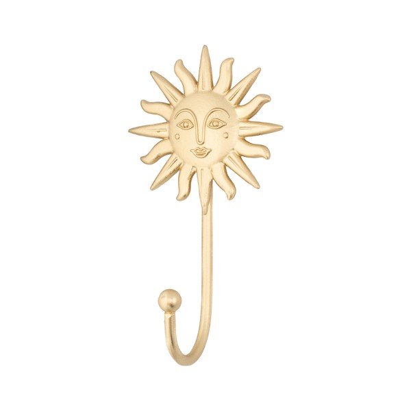 Aranyszínű fali fém akasztó Sun – Sass & Belle