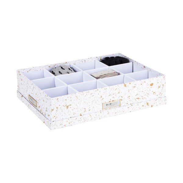 Jakob aranyszínű-fehér rekeszes doboz - Bigso Box of Sweden-image-2