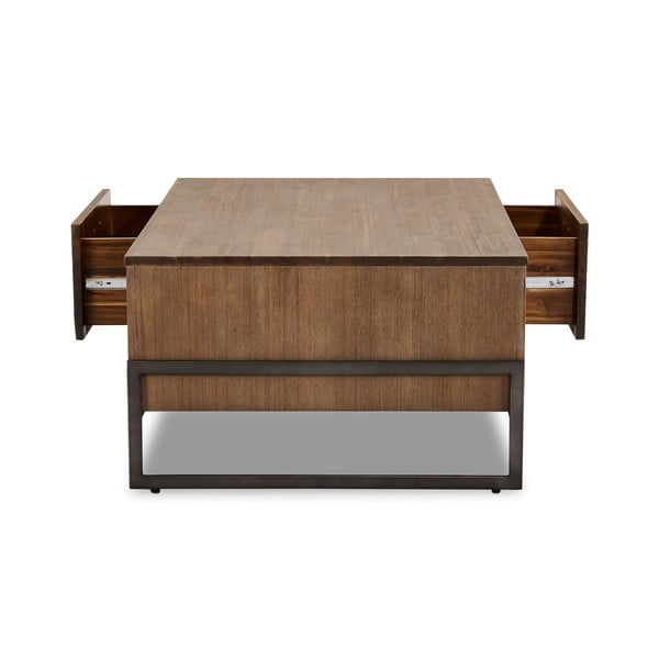 Mallorca barna tömörfa dohányzóasztal, 120 x 75 cm - Furnhouse-image-4