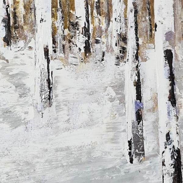 Kézzel festett kép 70x70 cm Birch Wood – Wallity-image-2