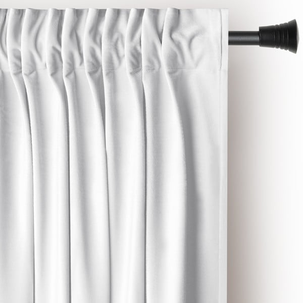 Fehér bársony dimout (részleges sötétítő) függöny 140x245 cm Pleat – Restilo