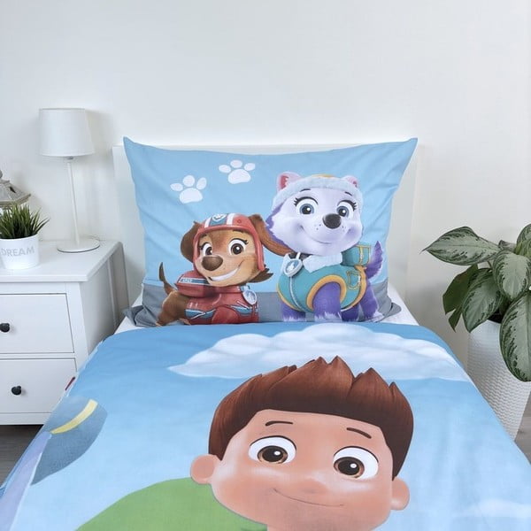 Kék egyszemélyes pamut gyerek ágyneműhuzat 140x200 cm Paw Patrol – Jerry Fabrics-image-4