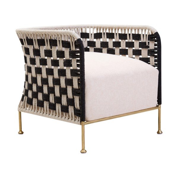 Fekete-fehér fotel Satna – Premier Housewares
