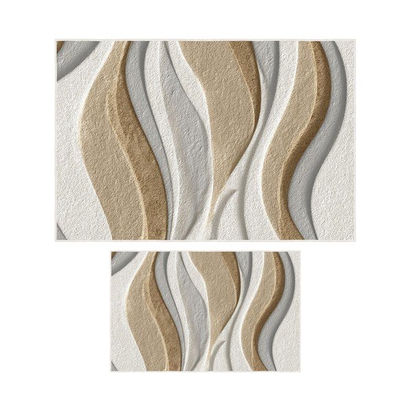 Bézs fürdőszobai kilépő szett 2 db-os 60x100 cm – Foutastic