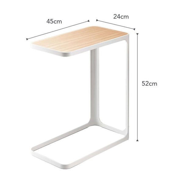 Frame fehér tárolóasztal - YAMAZAKI-image-4