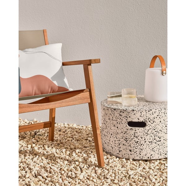 Jenell fehér beton tárolóasztal, ⌀ 52 cm - Kave Home-image-1