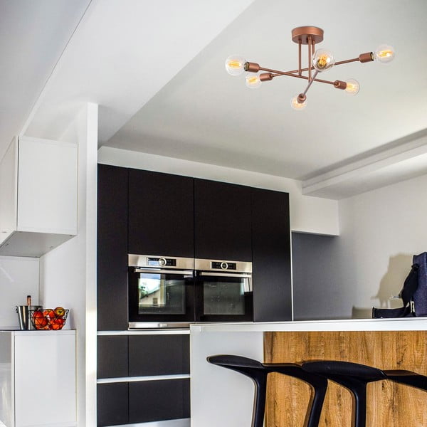 Bronzszínű mennyezeti lámpa 64x64 cm Flower – Opviq lights-image-1