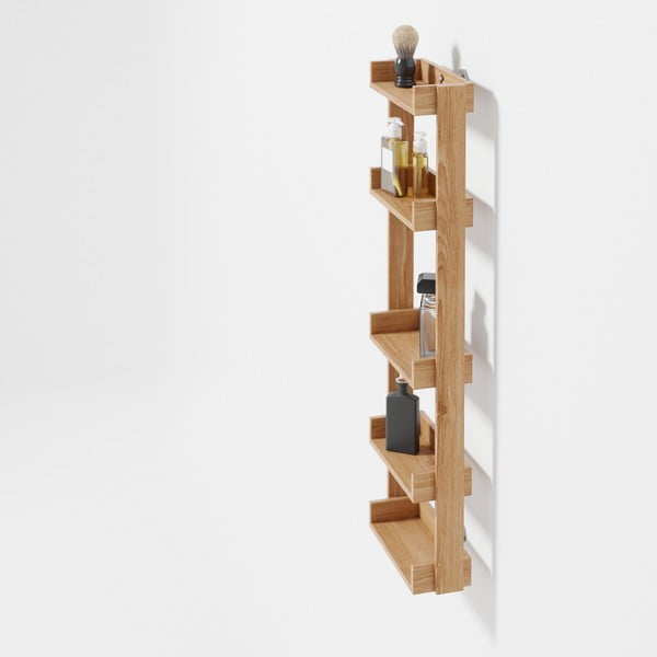 Yoku tölgyfa fürdőszobai fali polc - Wireworks-image-3