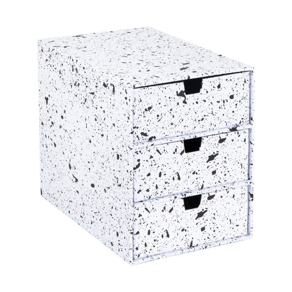 Ingrid fekete-fehér doboz 3 fiókkal - Bigso Box of Sweden