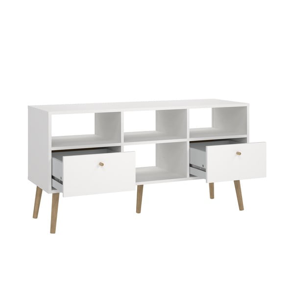 Fehér TV-állvány 117x61 cm Bodo – Tvilum-image-4