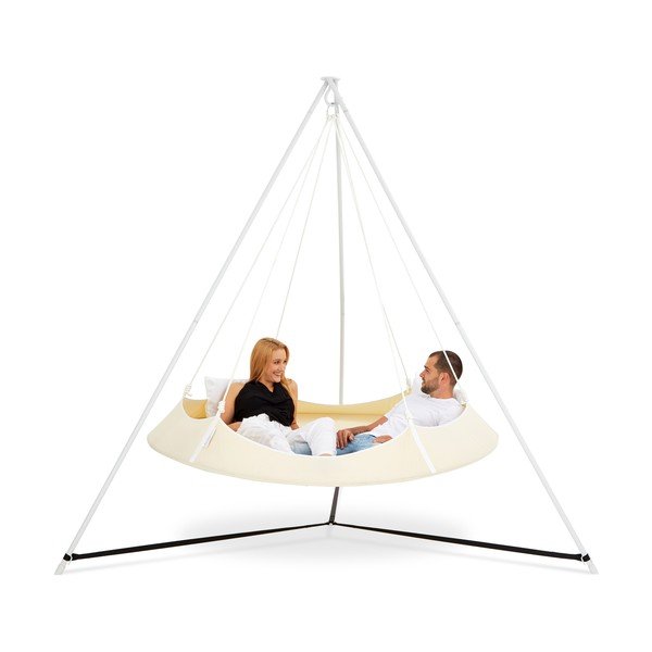 Krémszínű kerti hinta állvánnyal - Hangout Pod-image-2