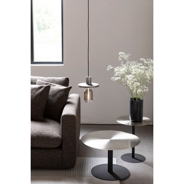 Fekete-aranyszínű fém kerek dohányzóasztal ø 60 cm Snow – Zuiver-image-4