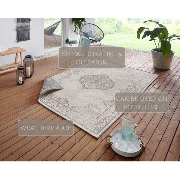 Cebu szürke-krémszínű kültéri szőnyeg, 120 x 170 cm - NORTHRUGS-image-4