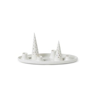 Nobili fehér porcelán adventi gyertyatartó, hosszúság 33 cm - Kähler Design