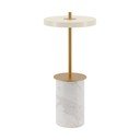 Krémszínű márvány LED dimmelhető asztali lámpa fém búrával (magasság 25,5 cm) Asteria Move Mini – UMAGE
