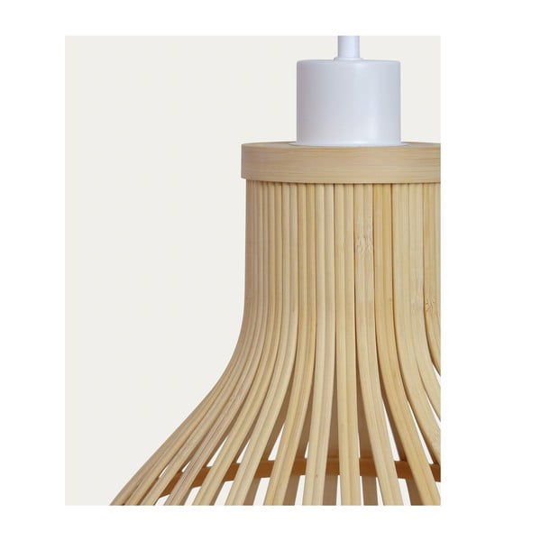 Natúr színű bambusz lámpabúra ø 30 cm Nathaya – Kave Home-image-4