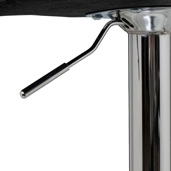 Fekete bőr utánzat állítható magasságú bárszék szett 2 db-os (ülésmagasság 93 cm) – Casa Selección-image-4