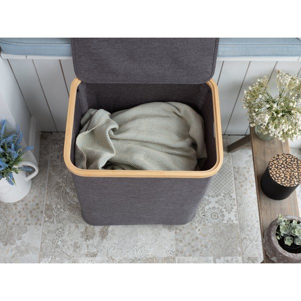 Textil szennyeskosár 70 l Bamboo – Addis-image-4