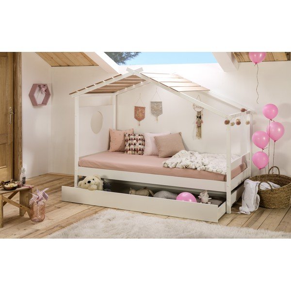 Nayah fehér gyerekágy kihúzható résszel, 90 x 190 cm - Marckeric-image-1