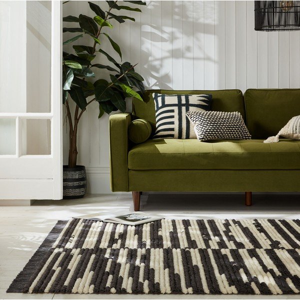 Fekete-fehér szőnyeg 120x170 cm Lina – Flair Rugs-image-1