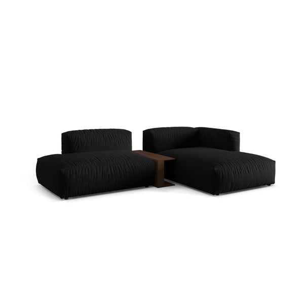 Fekete moduláris sarokkanapé (jobb oldali) Martina – Micadoni Home-image-2