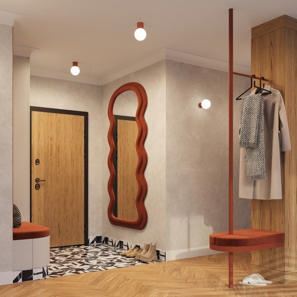 Narancssárga mennyezeti lámpa üveg búrával ø 12 cm Orbital – Sollux-image-4