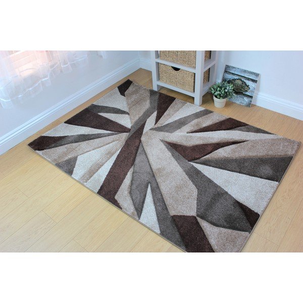 Shatter Beige Brown barnásbézs szőnyeg, 80 x 150 cm - Flair Rugs-image-1