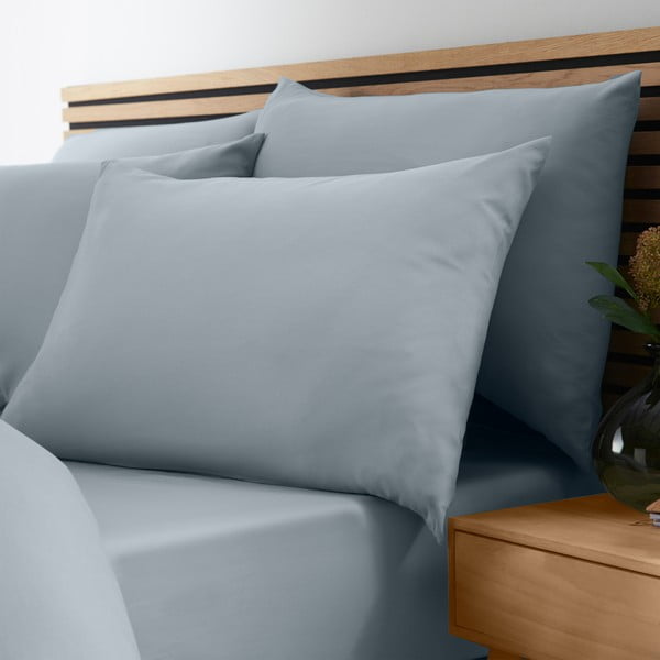 Kékesszürke gumis mikroszálas lepedő 150x200 cm So Soft Easy Iron – Catherine Lansfield-image-1