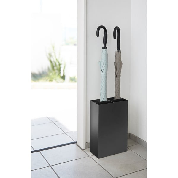 Smart fekete fém esernyőtartó - Yamazaki-image-2