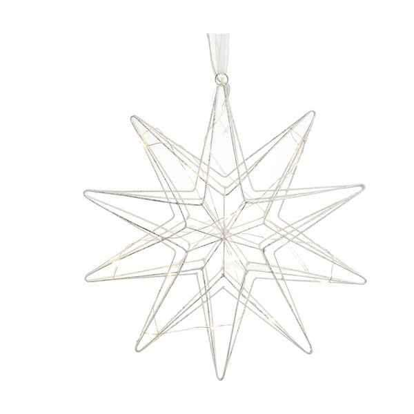 Daisy ezüst színű, csillag formájú karácsonyi dekoráció - InArt