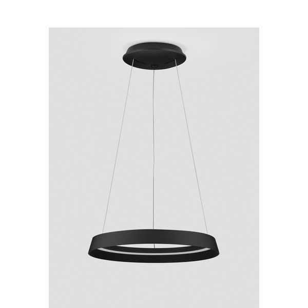Matt fekete alumínium LED dimmelhető függőlámpa akrilüveg búrával ø 45 cm Ormi – Nova Luce-image-4
