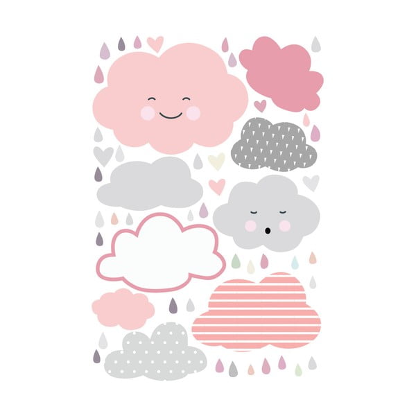 Scandinavian Clouds Under a Rain of Hearts gyerek falmatrica, 90 x 60 cm - Ambiance
