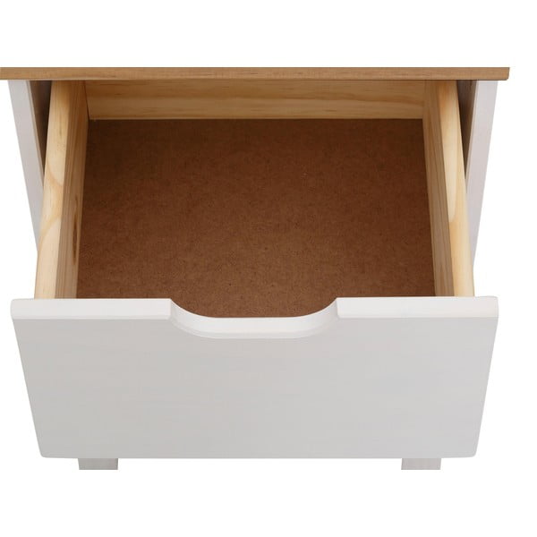 Gava fehér-barna íróasztal borovi fenyőből, hosszúság 120 cm - Støraa-image-4