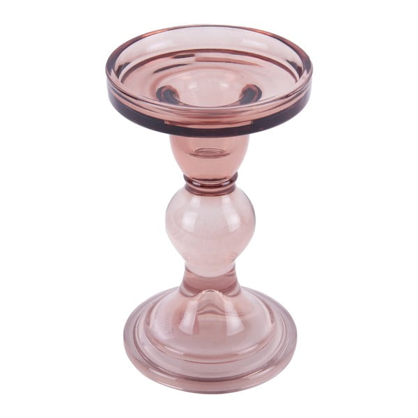 Art rózsaszín üveg gyertyatartó - PT LIVING-image-2