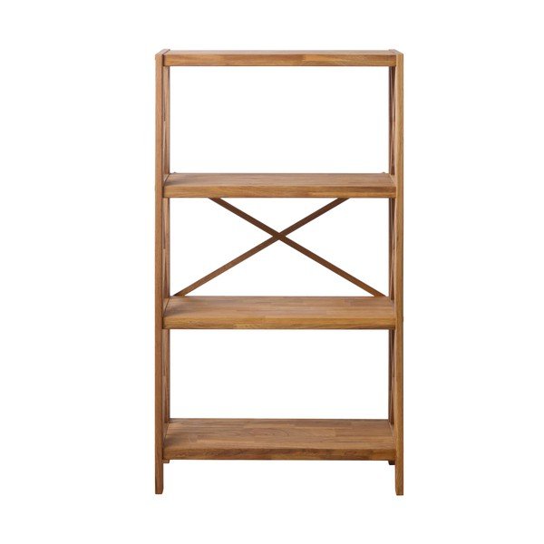 Natúr színű tölgyfa polcos állvány 70x124 cm X-Shelf – Unique Furniture