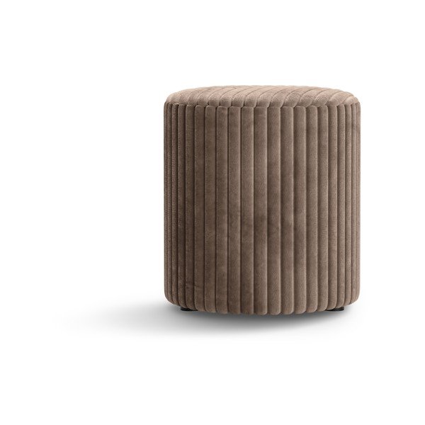 Barna kordbársony puff Dia – Micadoni -image-1