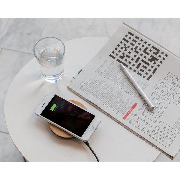 Vezeték nélküli bambusz telefon töltő - XD Design-image-1