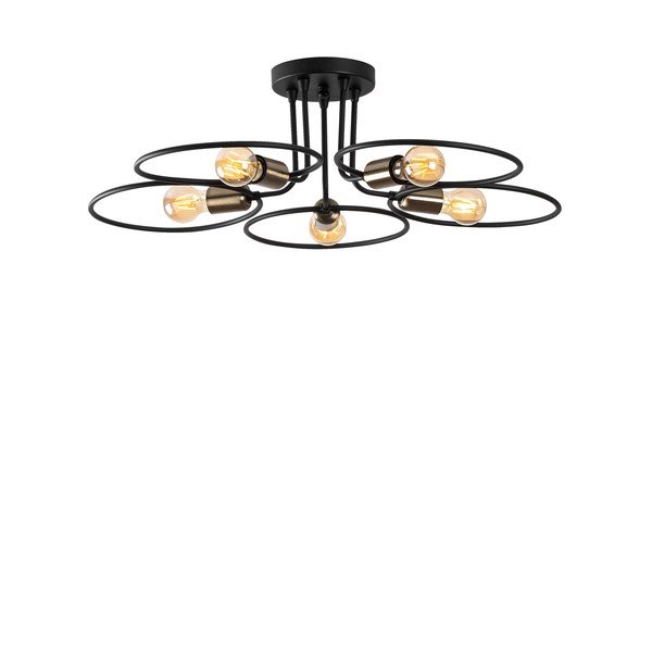 Fekete mennyezeti lámpa Circle – Opviq lights-image-2