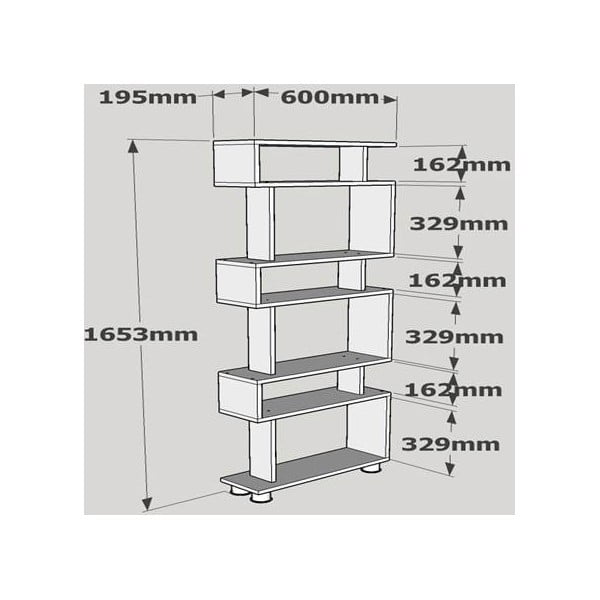 Blok New fehér könyvespolc-image-4