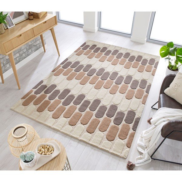 Fossil barna-bézs gyapjú szőnyeg, 200 x 290 cm - Flair Rugs-image-4