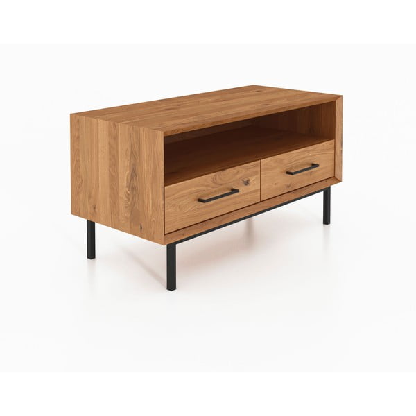 Natúr színű tölgyfa TV-állvány 90x50 cm Abies – The Beds-image-2